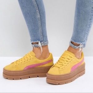 Puma X Fenty By Rihanna Cleated
Creeper Lace Up Suede Yellow Sz 9.5